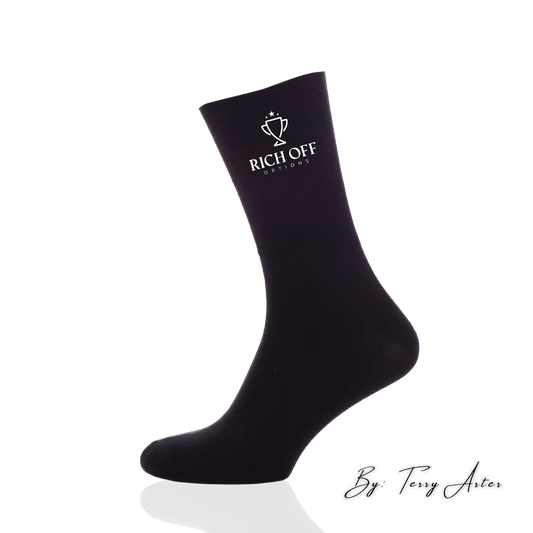 ROO LOGO SOCKS - BLACK